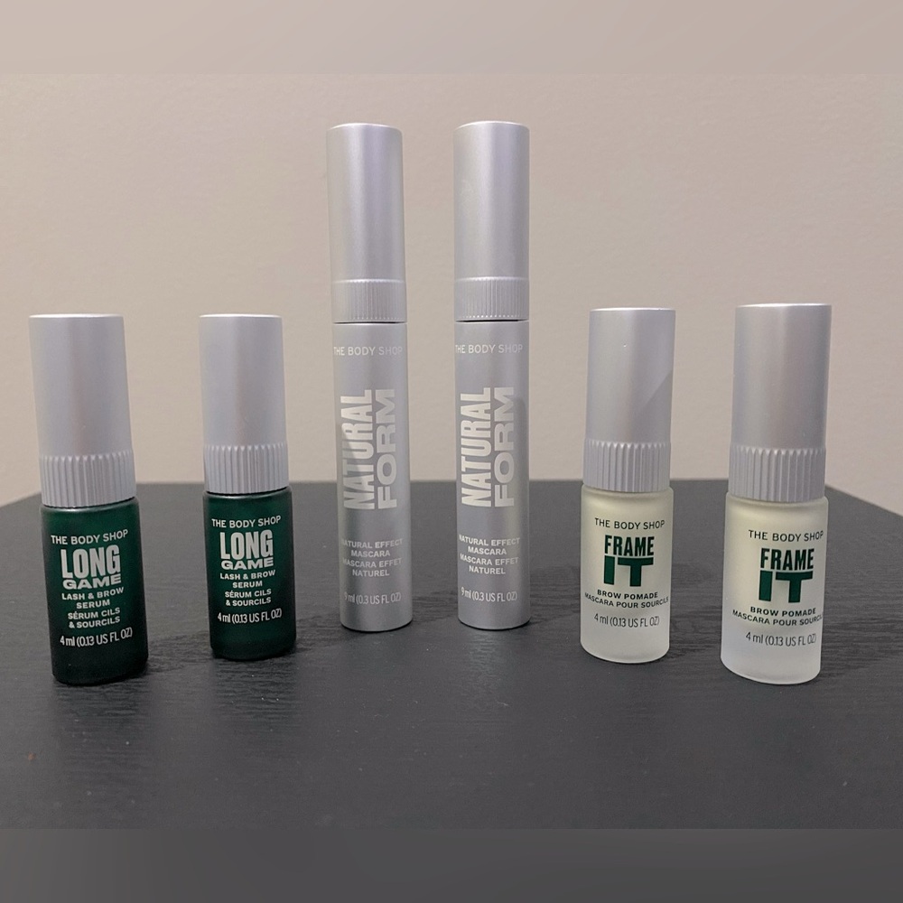 The Body Shop Natural Form, Long Game and Frame It Lash and Brow lot